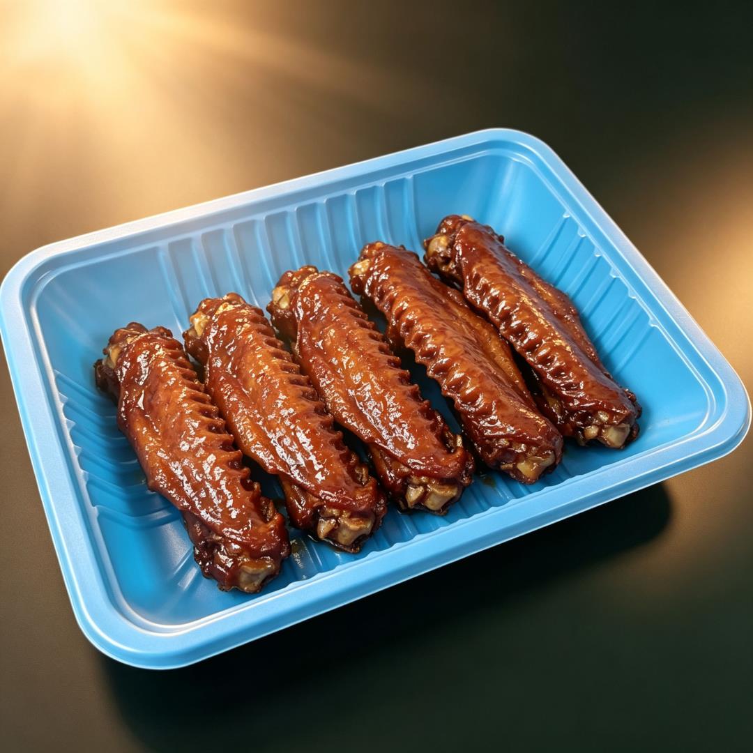 食品级PP卤味托盘 | 蓝色托盘 | 熟食卤味盒