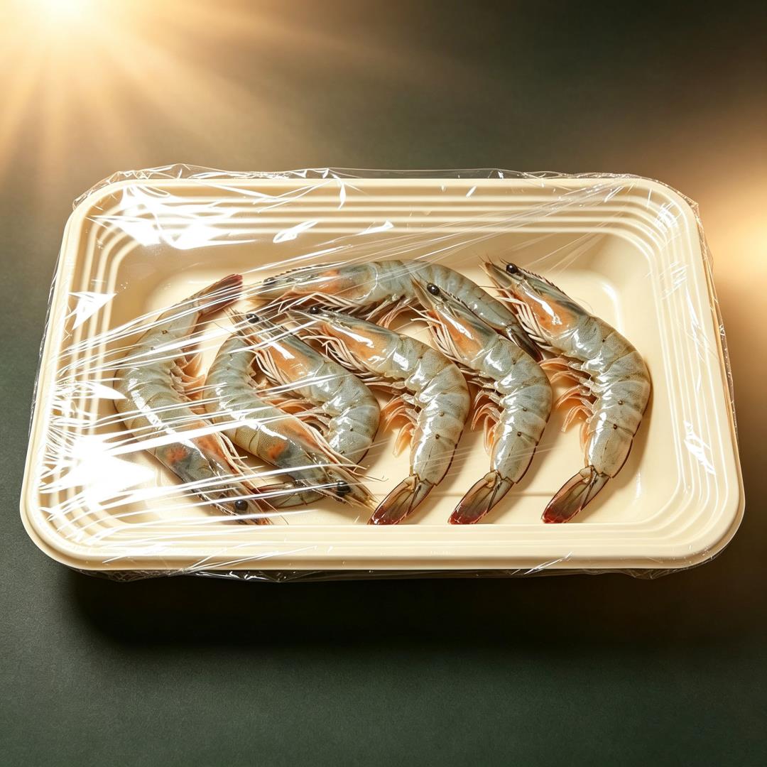 食品级 PP 生鲜托盘 | 米色 | 水产锁鲜陈列
